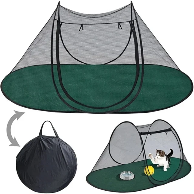 Outdoor Pet Cage, Can Be Folded to Store Outdoor Pet Tent, Cat and Dog Travel Cage