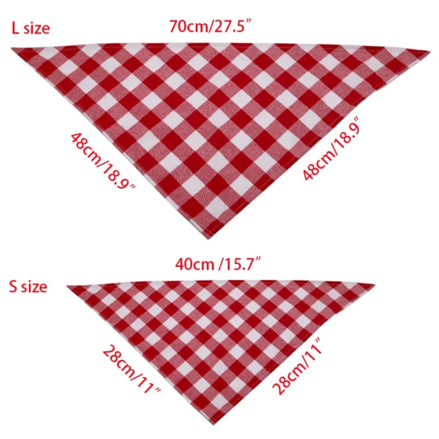 1 Pcs Large Plaid Bandana For Dag Thick Dog Pet Bandanas Scarf Winter Cotton Pet Supplies Dog Accessories Fashion Dog Bandanas - Image 2