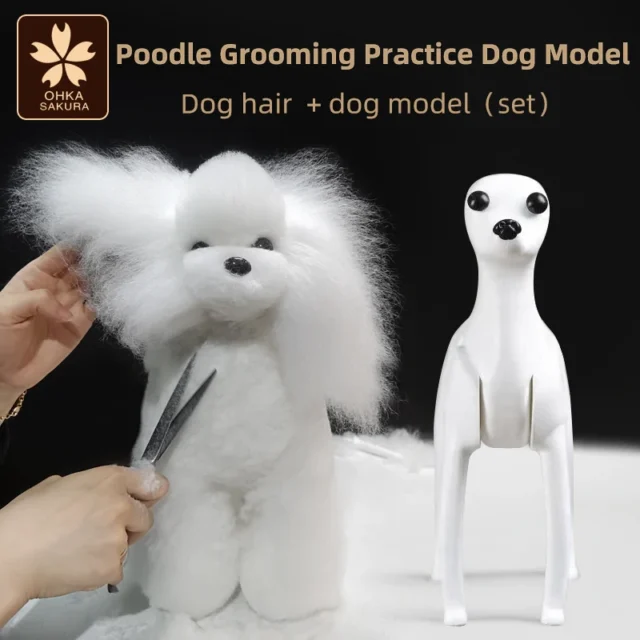 Poodle pet simulation hair beauty fake dog model practice dog standard poodle whole body fake hair