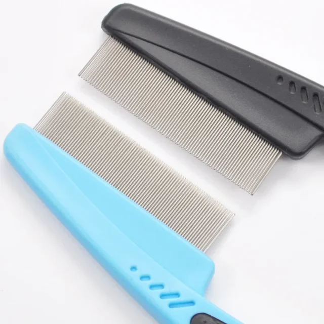 New Hairbrush Pet Dog Comb Brush Stainless Steel Dense Tooth Lice Removal Dog Comb Tool Plastic Handle Pet Combs 1pc - Image 6