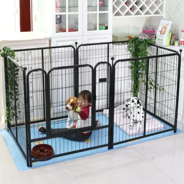 Outdoor activity dog fence dog cage multifunctional folding pet fence size pet fence, used for managing pet fences