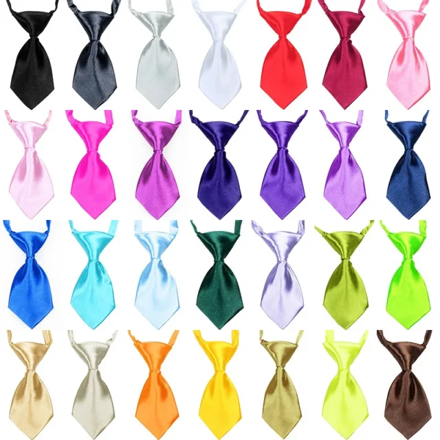 25/50/100pcs Small Dog Ties Solid Adjustable Pet Dog Cat Bow Ties Accessories Pet Neckties Ties Bowties Dog Holiday Products