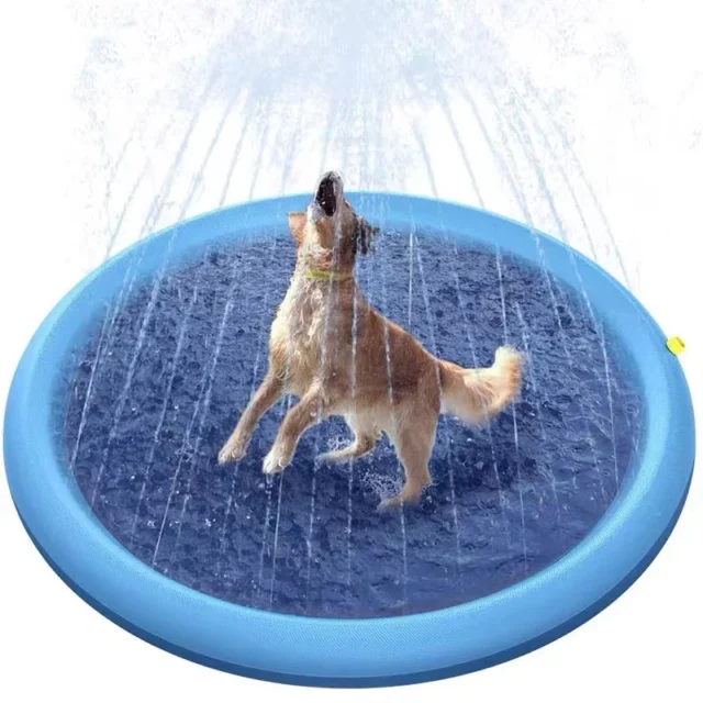 Pet Sprinkler Pad Play Cooling Mat Swimming Pool Inflatable Water Spray Pad Mat Tub 170*170cm Summer Cool Dog Bathtub for Dogs - Image 3