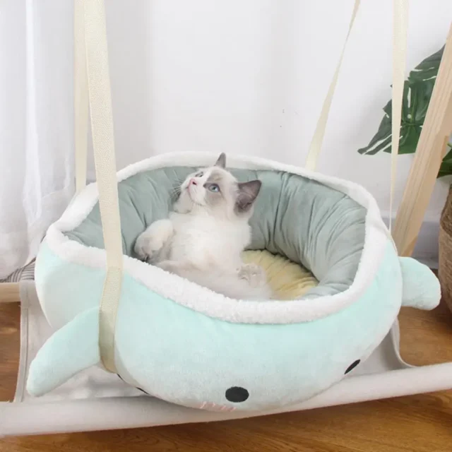 Lovely Cat Hammock PP Cotton Filling Warm Non-sticky Hair Winter Puppy Dog Cushion Bed - Image 5