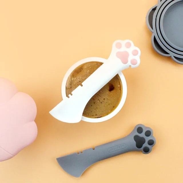 Pet Spoon Multifunctional Can Opener Wet Food Mixing Spoon Silicone Cat Can Sealing Cover Food Storage Dog Accessory - Image 6