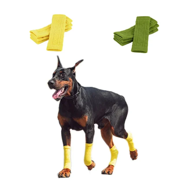 Pet Elbow Protector Outdoor Knitted Dog Leg Covers Anti-fouling Leg Warmers for Dogs Cats Socks Warm Durable Leg Elbow Support