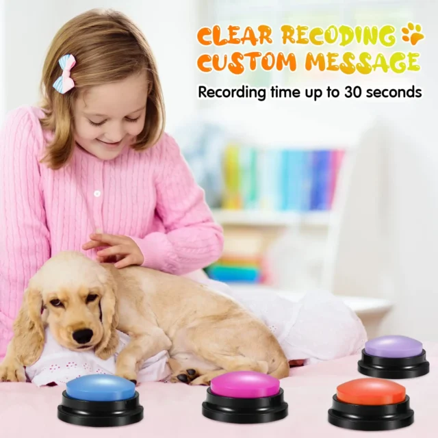 8/11pcs Voice Recording Button Pet Toys Dog Buttons for Communication Pet Training Buzzer Recordable Talking Toy Intelligence - Image 2