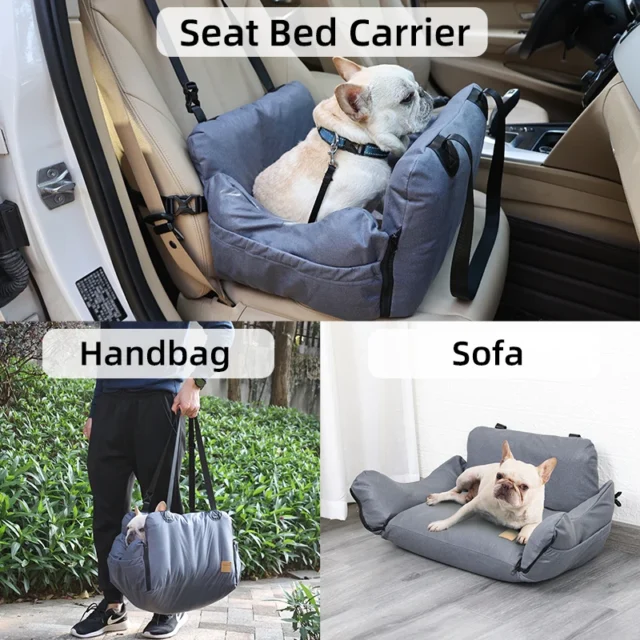 Thick Pet Car Seat Travel Carrier Handbag Detachable and Washable Ultra Soft Portable Cat Dog Car Travel Bed Safety Pet Supplies - Image 5