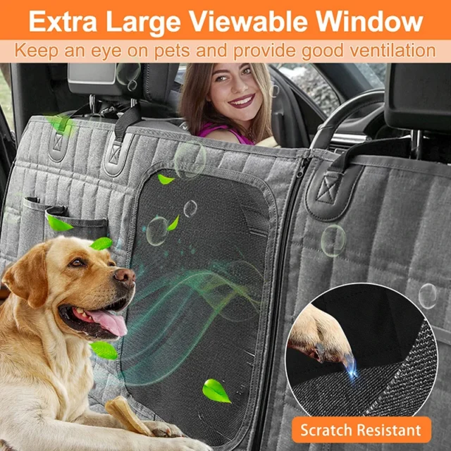 Benepaw Dog Car Seat Cover Waterproof Mesh Window Pet Vehicle Hammock Scratchproof Nonslip Puppy Backseat Cover For Trucks SUV - Image 3