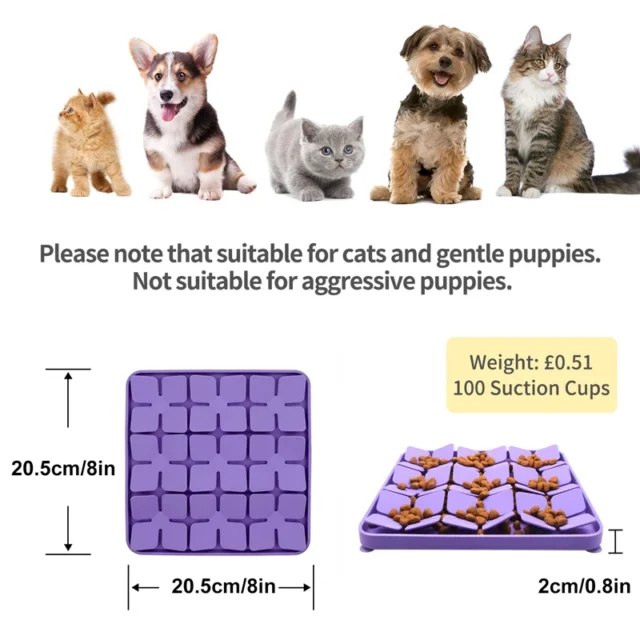 Benepaw Eco-friendly Silicone Puzzle Dog Bowl Washable Anti-slip Suction Cups Pet Slow Feeder Mat For Cats Puppy Slow Feeding - Image 6