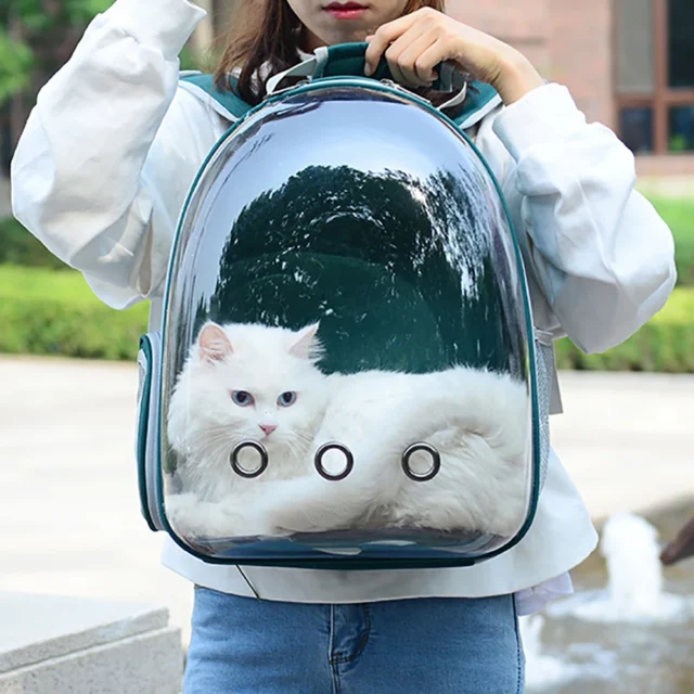 Cat Carrying Bag Space Pet Backpack Breathable Portable Transparent Backpack Puppy Dog Transport Carrier Space Capsule Bag Pets - Image 2