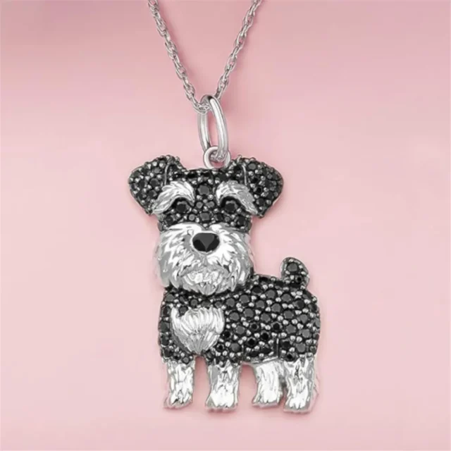 Exquisite and Cute Schnauzer Dog Pendant Necklace for Women Elegant Pet Puppy Jewelry Animal Accessories Dog Lovers Gift - Image 2