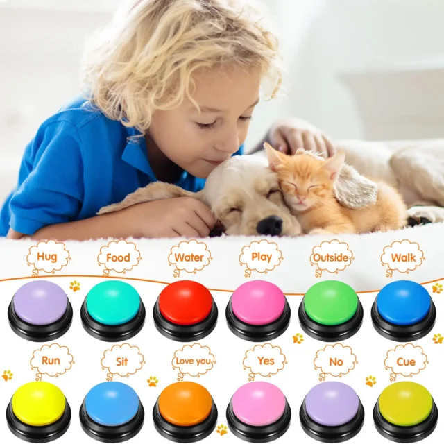 Funny Dog Recordable Pet Toys Travel Talking Pet Starters Pet Speaking Buttons Portable Cute Pet Supplies Communication Dog - Image 4