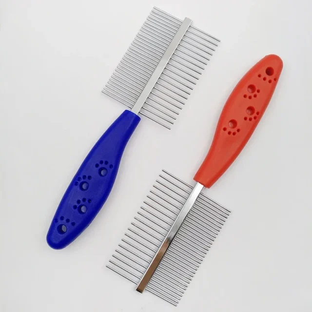 Two-sided Dog Comb Hair Removal Brush Flea Comb Cats Pet Supplies Grooming Fine-toothed Pet Comb Cleaning Tool Dogs Lice Brush - Image 3