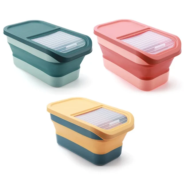 13LB Collapsible Pet Cat Dog Food Storage Container Folding Pet Food Container With Lids Sealing Box Kitchen Grain Storage Boxes - Image 6