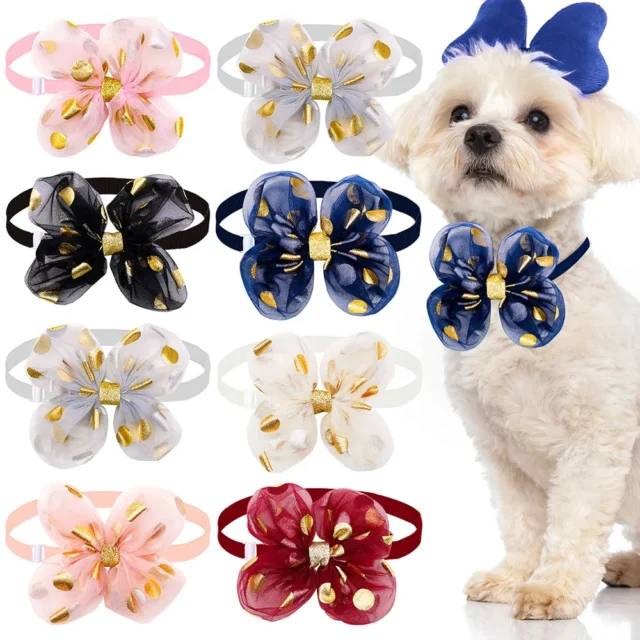 20PCS Cute Pet Cat Dog Bowtie Noble Puppy Bowties for Dogs Pet Accessories Bow Tie Collar for Dogs Accessories for Small Dog