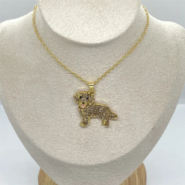 Exquisite and Cute Golden Retriever Pendant Necklace for Women Elegant Pet Puppy Jewelry Animal Accessories Gift for Dog Lovers - Image 5