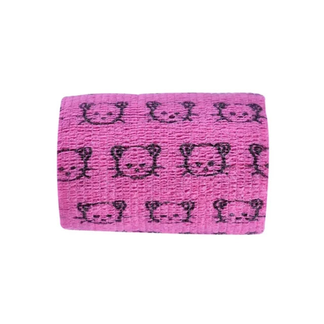 Cute Self-adhesive Elastic Bandage for Pet Dog Cat Bandage Leg Cover Protector Strap Medical Bandage Non-woven Cohesive Bandage - Image 4