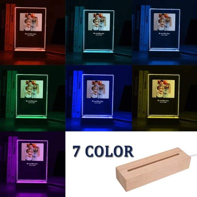 Personalized Custom Pet Photo Frame 3D Acrylic Lamp Customized Dog Cat Memorial Photo Frame Pet Sympathy Gifts LED Night Light - Image 6