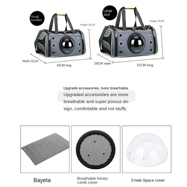 Pet Carrier Astronaut Space Capsule Backpack for Cats Small Dogs Portable Doggie Kitten Cat Travel Bag Outdoor Puppy Supplies - Image 6