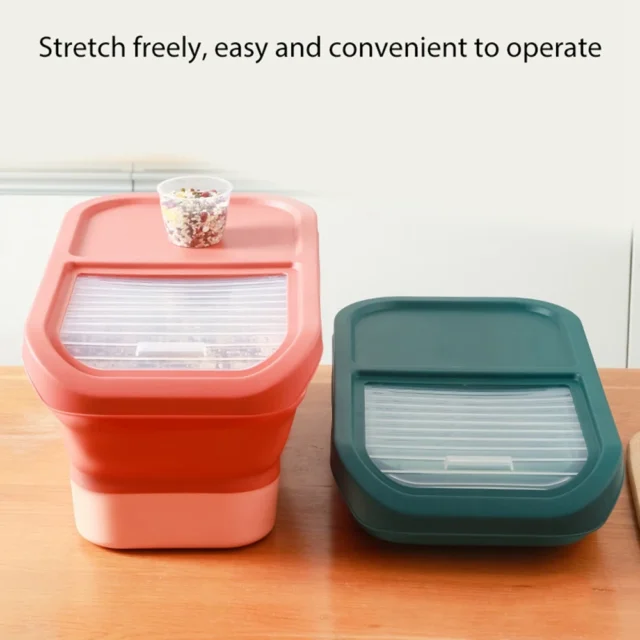 13/33LB Collapsible Cat Dog Food Storage Container Dry Cat Food Box With Lids Airtight Sealing Kitchen Grain Rice Storage Boxes - Image 4