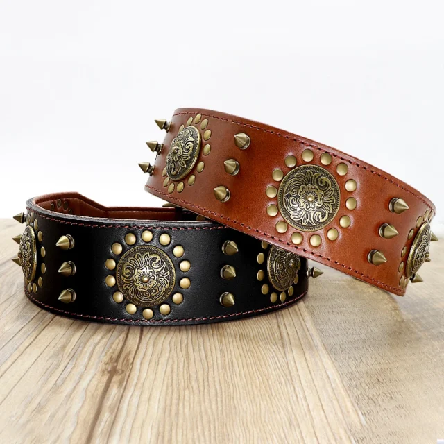 Super Cool Pet Dog Collar Leather Spiked Studded Dog Collars Adjustable Big Dog Collar For Medium Large Dogs Pitbull Correa - Image 2