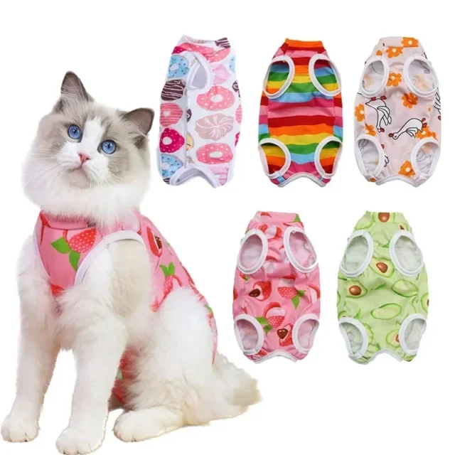 Cat Anti-licking Sterilization Clothes Pet Surgery Suit for Small Dog Cat Weaning Breathable Cat Anti-scratch Care Clothes