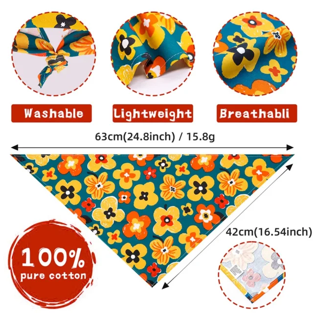 10/20pcs Pet Dog Saliva Towel Pet Bibs Puppy Cat Neck Scarf Bandanas Adjustable Dogs Triangle Neckerchief Pet Accessories - Image 2