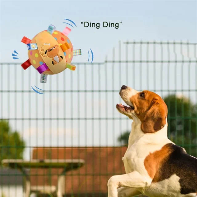 Plush Dog Vocal Toy Ball Funny Interactive Pet Toys with Bells Cleaning Tooth Chew Toy For Small Large Dogs Cats Puppy Plaything - Image 3