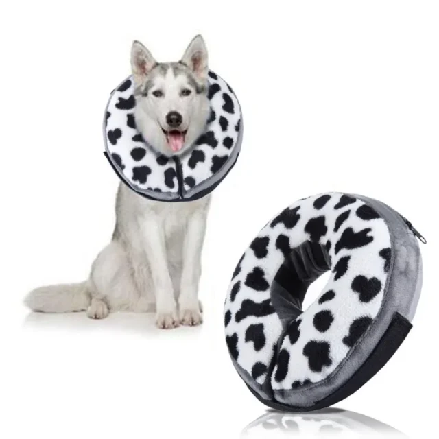 Inflatable Pet Collar Anti-bite Neck Elizabethan Collar Cat Dog Puppy Wound Healing Neck Protective Circle Collar For Large Dogs