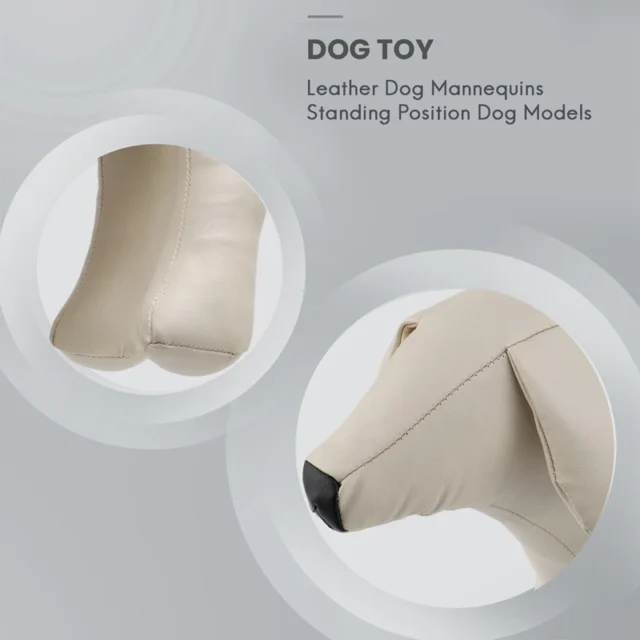 Leather Dog Mannequins Standing Position Dog Models Toys Pet Animal Shop Display Mannequin - Image 3