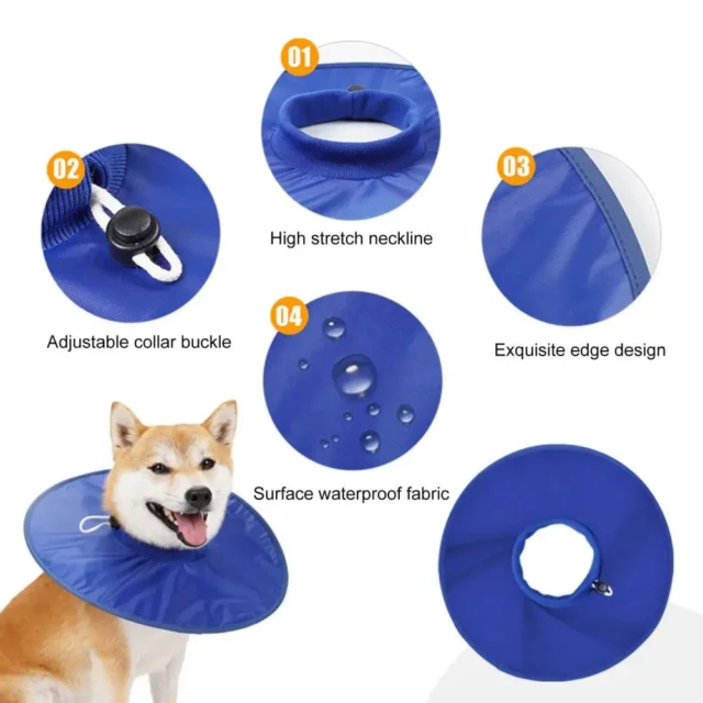 Protective Comfortable Pet Collar Water-resistant Quick-Drying High-elastic Neckline Dog Recovery Collar Pet Supply - Image 8