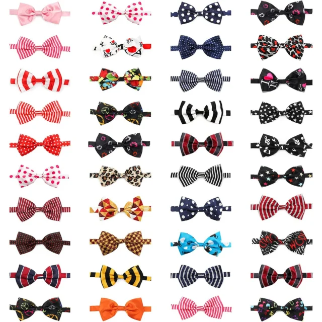 50pcs Big Dog Tie Wholesale Pet Dog Bowtie Neckties Pet wedding decoration Dog Collar Bow Tie Pet Supplies Dog Accessories - Image 5