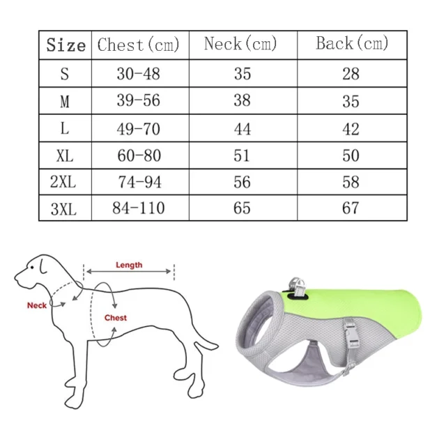 Ice Cooling Dog Vest, Mesh Clothes for Small, Medium and Large Dogs, Outdoor Pet Cool Down Jackets, Breathable Big Dog Harness, - Image 6