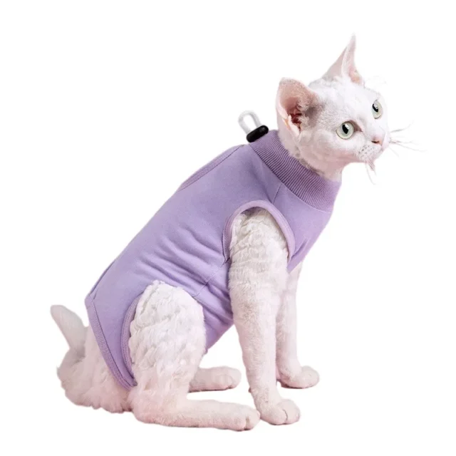 Cat Weaning Suit Anti-licking Recovery Clothes After Surgery Soft Puppy Kitten Jumpsuit Cat Sterilization Suit Pet Vest Clothing - Image 4