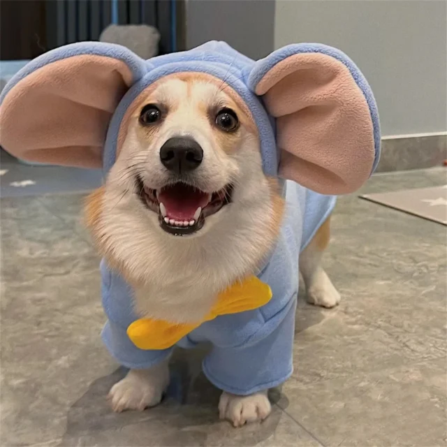 Dog Elephant Halloween Costume Pet Cosplay Elephant Clothes Cat Hoodie Coat Dogs Warm Apparel And Pet Winter Clothes - Image 4