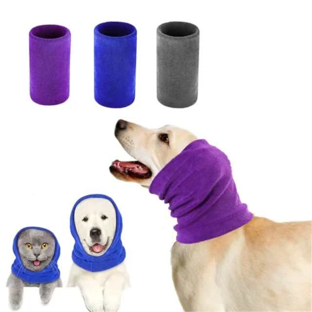 Soft and Warm Ear Cover for Dog Grooming Noise-Proof Earmuffs, Cloth Hat, Grooming Bathing, Blowing Drying, Pet Head Sleeve, New