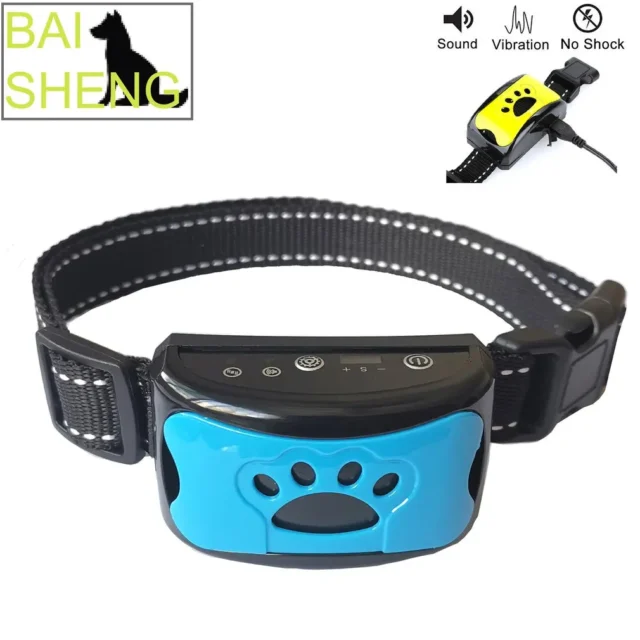 Pet Dog AntiBarking USB Electric Ultrasonic Dogs Stop Barking Vibration Anti Bark Collar Automatic Collar Dog Training Collars