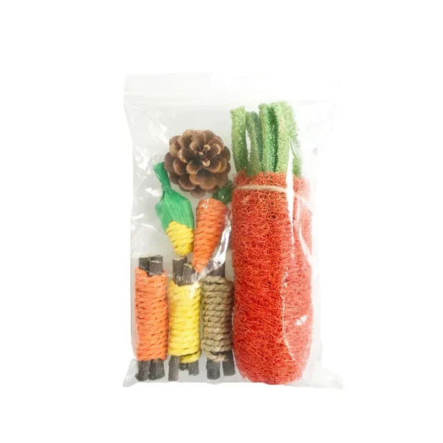 Small Animal Chew Toys Bundle For Rabbit Bunny Hamster Guinea Chinchillas Tooth Cleaning Molar Grinding Toys Pet Accessories - Image 5