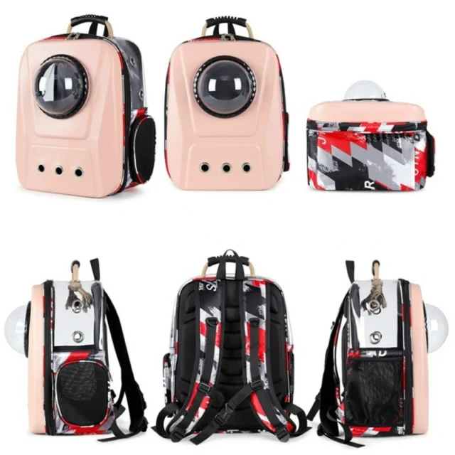 Outdoor Travel Puppy Cat Backpack Carrier Bag Breathable Pet Space Capsule Transporter Foldable - Image 6