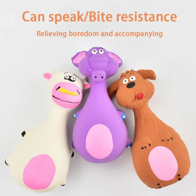 Squeaky Dog Toys Dogs Rubber Toys Creative Interavtive Pet Supplies Latex Pet Chewing Bite Resistant Toys for Small Dog Supplies - Image 2