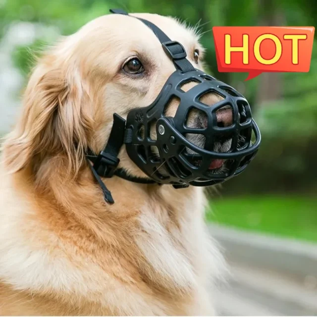 Soft Glue Adjustable Dog Muzzle, Anti-biting, Chewing Mask, Breathable Dog Muzzle, Durable, Strong Basket, Dog Supplies