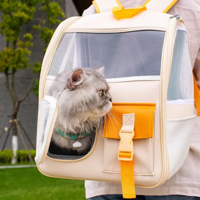 Cat Carrier Bag Outdoor Pet Shoulder Bag Carriers Backpack Breathable Portable Travel Transparent Bag For Small Dogs Cats - Image 5