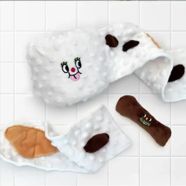 Pet Dog Simulation Toilet Paper Pet Toy Poop Picking Suit Dog Plush Toy Cat Hidden Food Squeak Interactive Supplies - Image 5