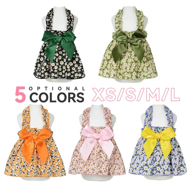 Floral Princess Dress Spring Summer Pet Dog Clothes Sweet Pet Clothing Cute Printed Puppy Cat Skirt Thin Skirt Pet Clothes - Image 2