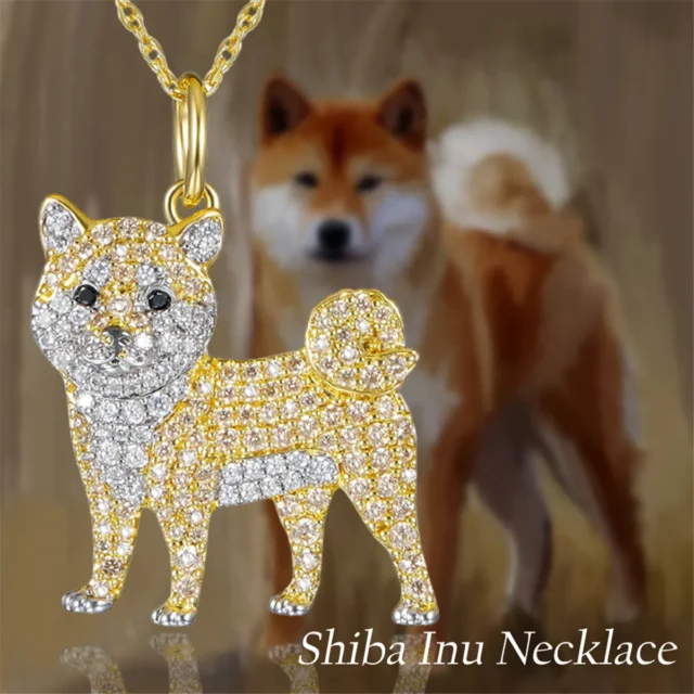 Exquisite and Cute Shiba Inu Pendant Necklace for Women Elegant Pet Puppy Jewelry Animal Accessories Memorial Gift for Dog Lover