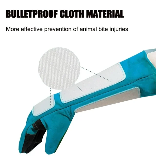 Thick Animal Handling Gloves Durable Scratch/Bite Resistant Protection Gloves Dog Training Cat Scratching Falcon Bathing Welding - Image 3