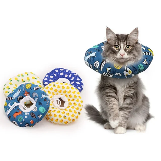 Cartoon Elizabeth Protective Ring Fabric Soft Cotton Filled Pet Cat Dog Collar Anti-bite Neck-Collar Elizabeth Circle