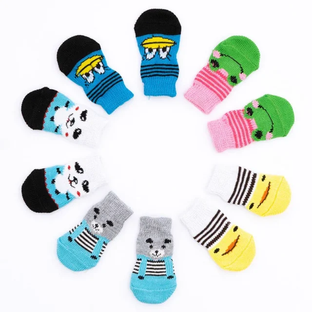 Dog Anti Slip Sock Pet Clothing Colorful Cutedog Socks Non-Slip Foot Covers Pet Knits Socks Softpuppy Dog Socks Pet Supplies - Image 5