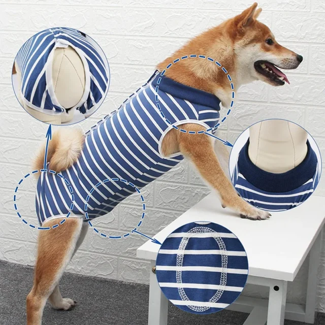 Dog Recovery Suit Abdominal Wound Surgical Clothes Dogs Anti-Licking Pet Onesies Vest Post Surgery Dog Sterilization Suit - Image 3